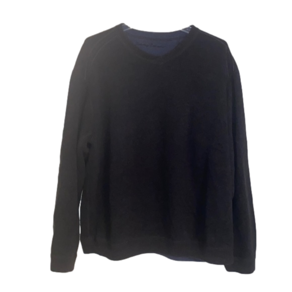 Blue/Gray Tommy Bahama Reversible Crew Neck Pullover 2XL -bm